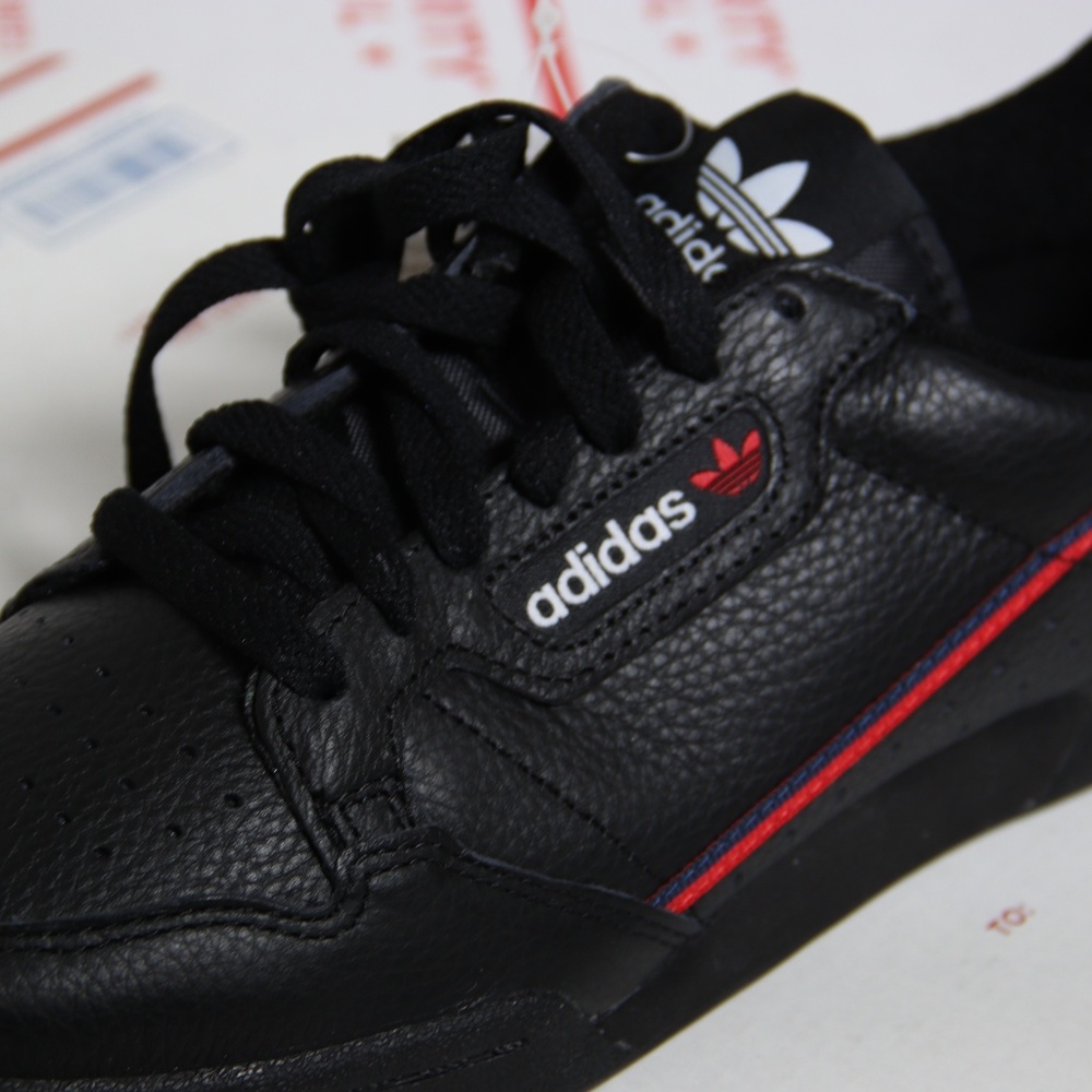 Adidas Black Leather CONTINENTAL 80 Sneakers - Picture 5 of 7